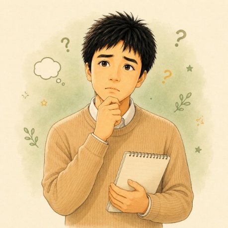 働き方に悩む先生のイラスト